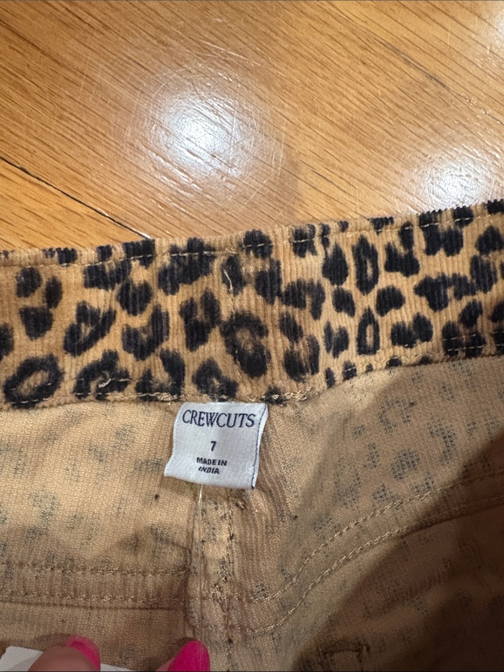 Crewcuts Girls Leopard Wide-Leg Pants - Tan & Black - Picture 2 of 3